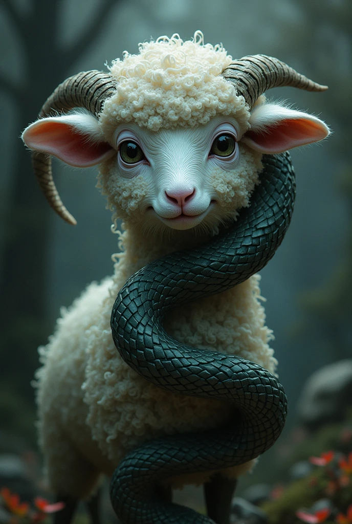 sheep with lots of snake scales