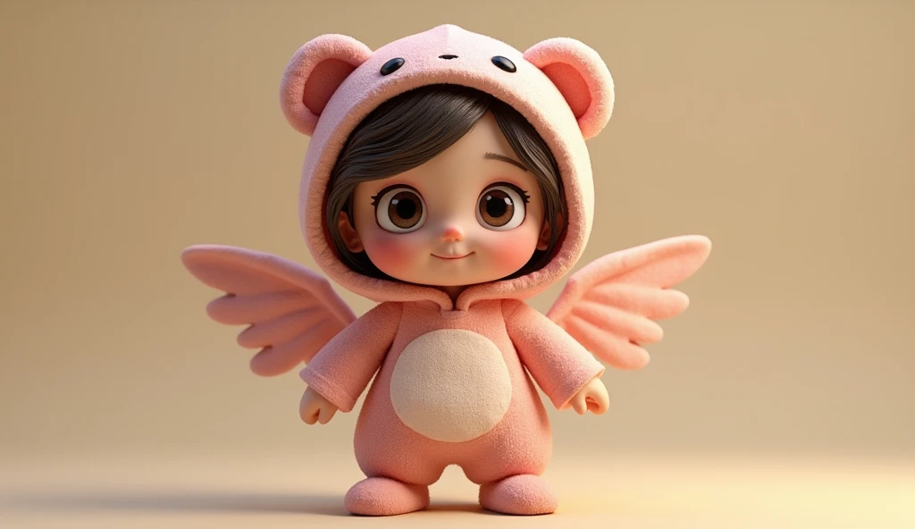 3D Images、2 year old girl with big eyes、Cute costume