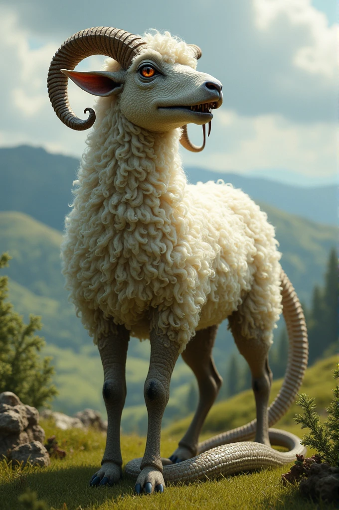 sheep with snake features