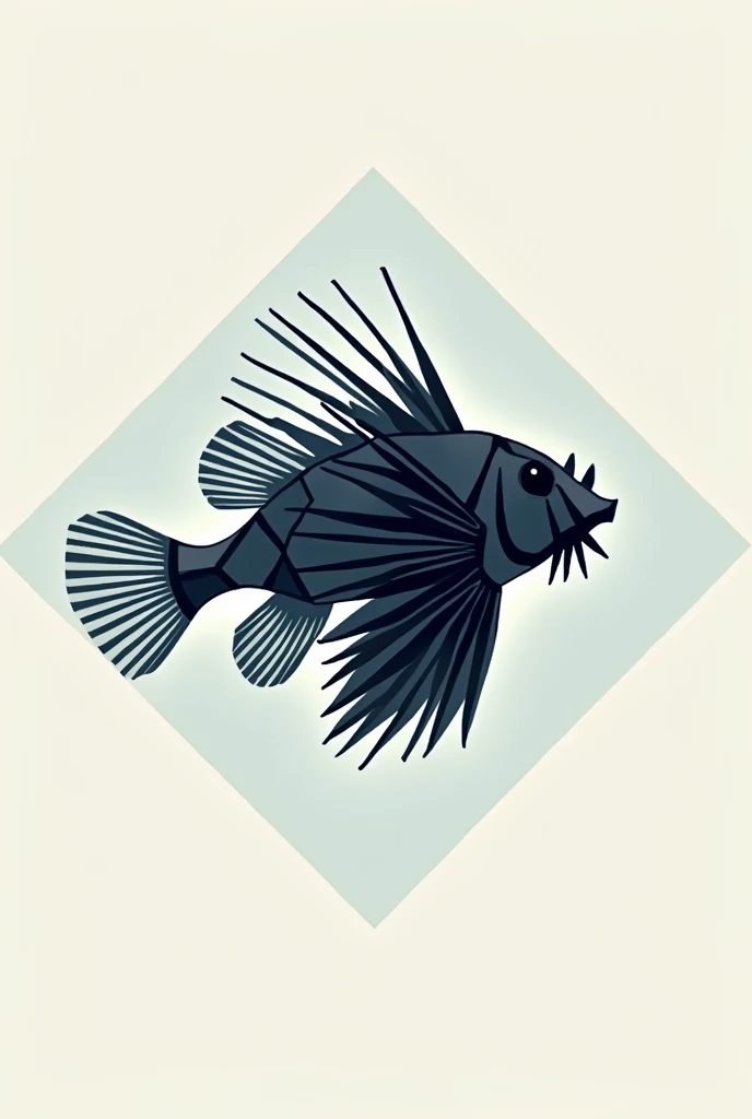 Geometric drawing lionfish