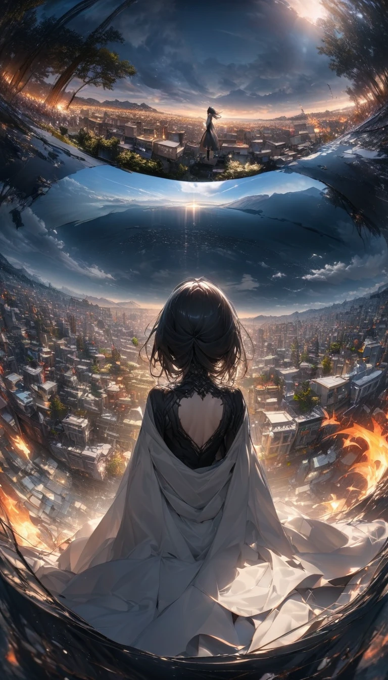 Super detailed: 1.2、Deep writing depth: 1.2、((Panorama, center, masterpiece, Highest quality: 1.2))、 (8k, RAW Photos, Highest quality), ((masterpiece:1.2)), Ultra-high resolution, アニメアート壁紙 8k、 (1people、Back view),Deep in the forest、When dusk approaches、少女アリアは一peopleで焚火の前に座っていた。Her long black hair flutters in the wind、Clear blue eyes staring into the flames of the bonfire。Aria puts on her old cloak、I hugged my knees and soaked in the warmth of the fire。The silence of the forest spreads、With only the crackling of the bonfire echoing,、She was musing on legends from long ago.。
This forest has a long-standing legend.。As the night deepens、It is said that mysterious beings from deep within the forest are drawn to the bonfire.。it is妖精や精霊と呼ばれるもので、people々It is said to bring good luck to。Aria believes in the legend.、Illuminating the darkness of the forest with the light of a bonfire、I was waiting for those beings to appear.。
Eventually、The wind blows through the forest、I heard something moving among the leaves.。Aria squinted her eyes.、Look in the direction of the sound。Then、A small shadow appeared in the light of the bonfire.。it is、It was a little fairy that glowed faintly.。Arya's heart was filled with joy.、She smiled softly.。The fairy approached Aria、I touched her hand gently。That moment、A warm light spreads within Aria、I felt my heart filling up。
Aria that night、I fell asleep by the fire。She's in a dream、Flying with the fairies、Visited a secret place deep in the forest。In her heart、Anticipation and hope for a new adventure began to grow.。