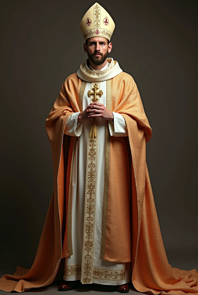Image of Messi dressed as the Pope of the Church