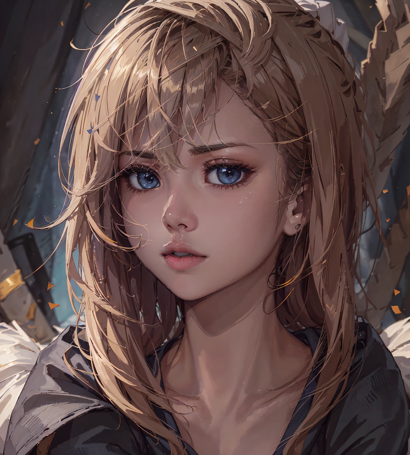 8K, Best Quality, 1girl, (skindentation), Night, (Dark), Clear Background Indoors, (People), Beautiful Bangs, Gorgeous,, (Clothing and Uniform:1.3),Soft Lighting, Attractive, Dark Room, (Mouth Closed:1.2, Beautiful Eyes, Detailed Eyes, Detailed Iris, Beautiful Lips, Beautiful Nose, Beautiful Face),(Primary Colors:1.5)