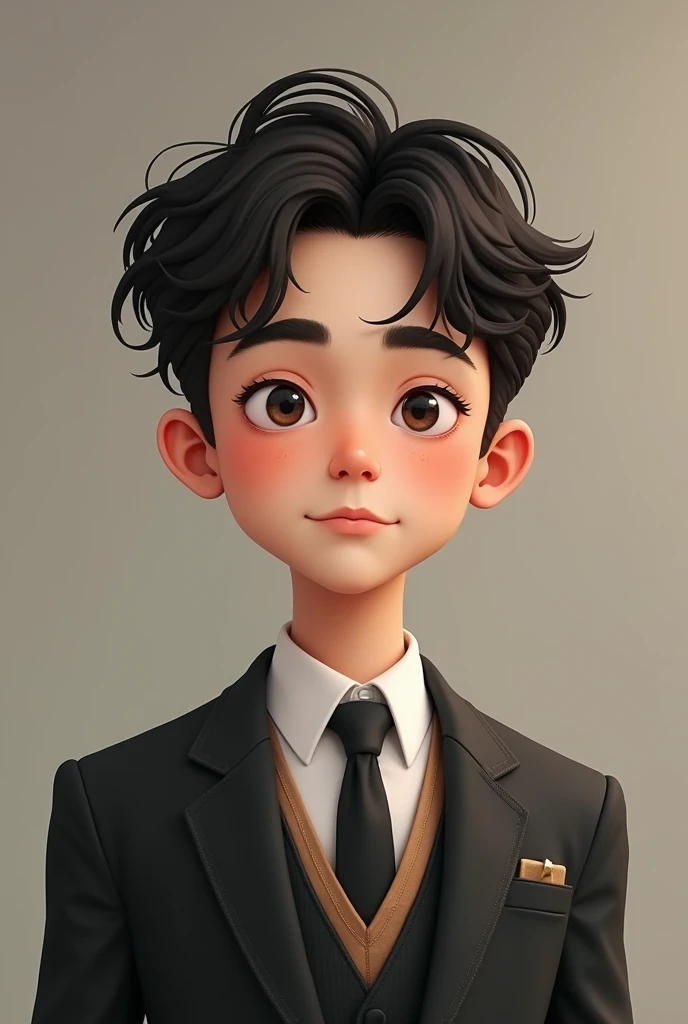 A neutral looking around 16 ye son of a wealthy family.