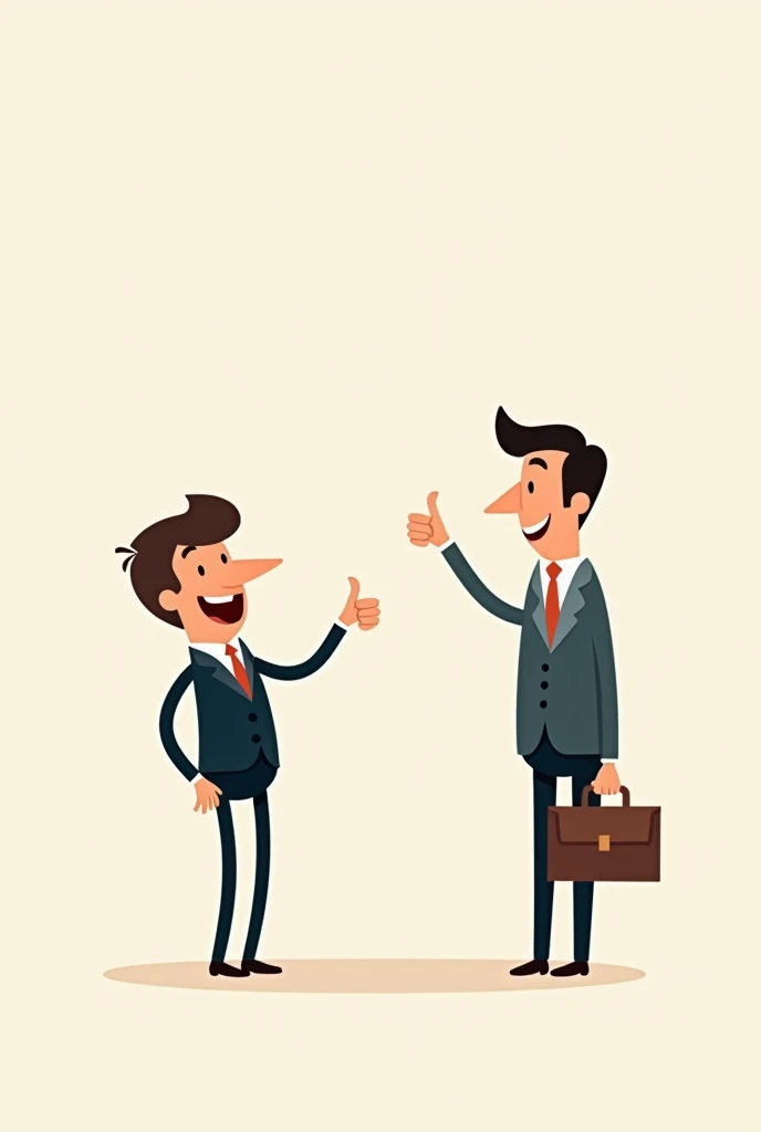 the same stickman giving the thumbs up with the lawyer next to him
