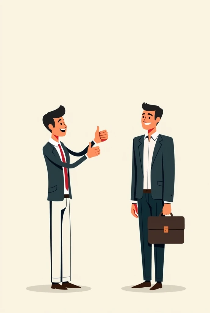 the same stickman giving the thumbs up with the lawyer next to him