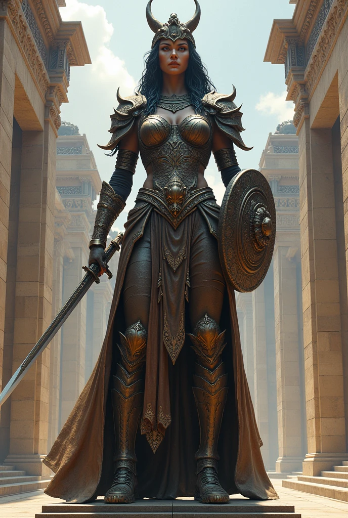 Statue of a warrior woman