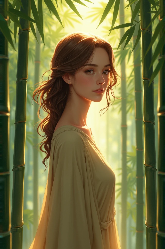 Brown Hair、Brown eyes bamboo