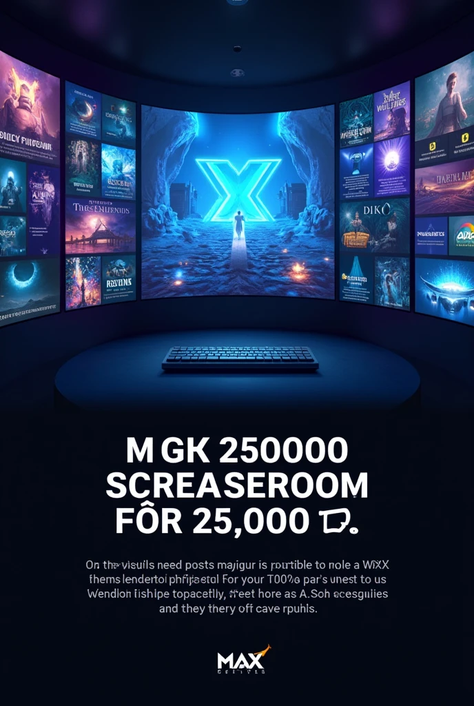 Advertisement for sale of the MAX Streaming platform for only 25.000 Gs
