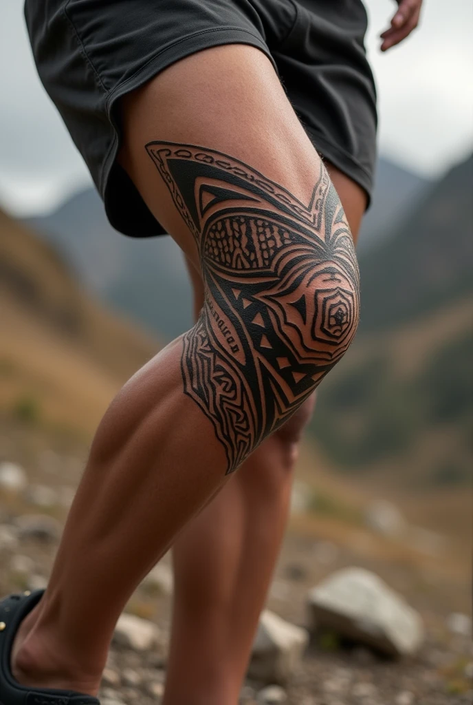 Tribal knee tattoo ideas 