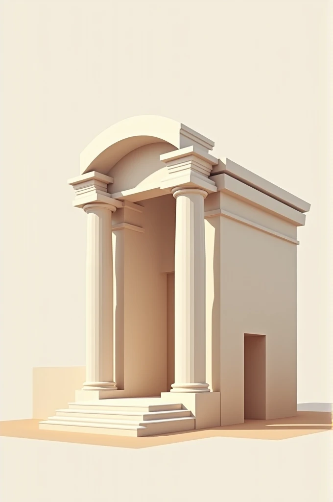 Create an abstract image that represents the foundations of ancient Greek architecture
