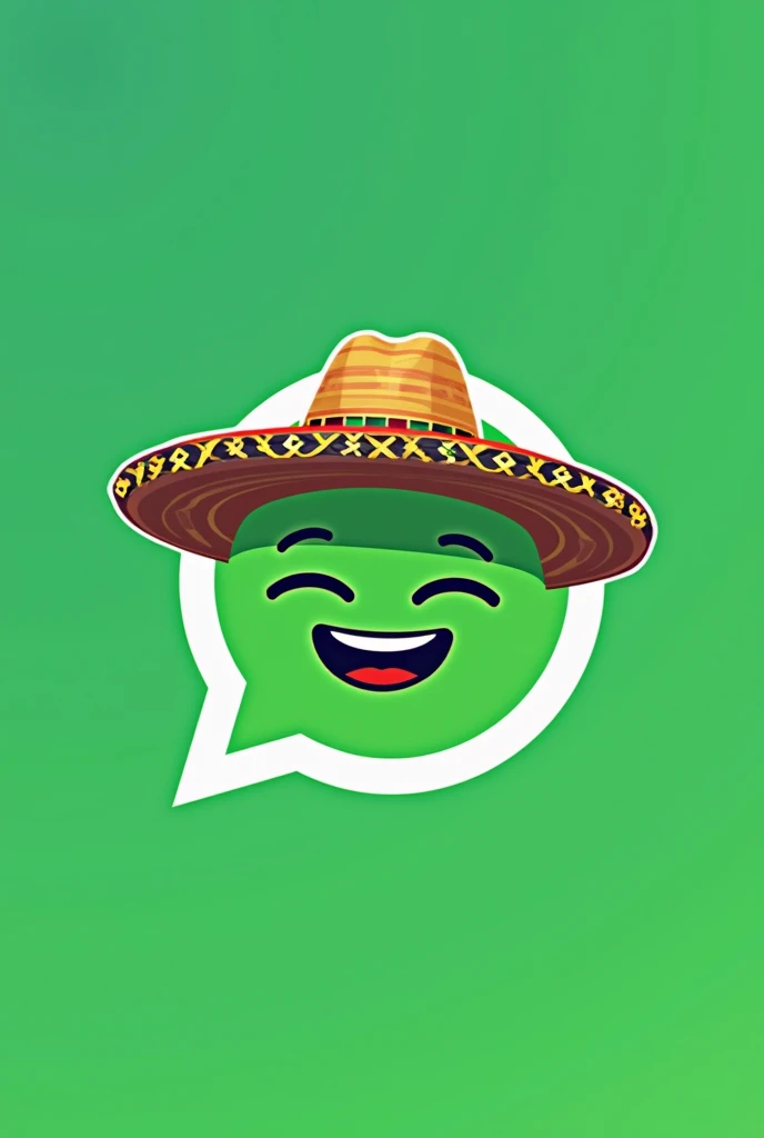 WhatsApp logo with mariachi hat