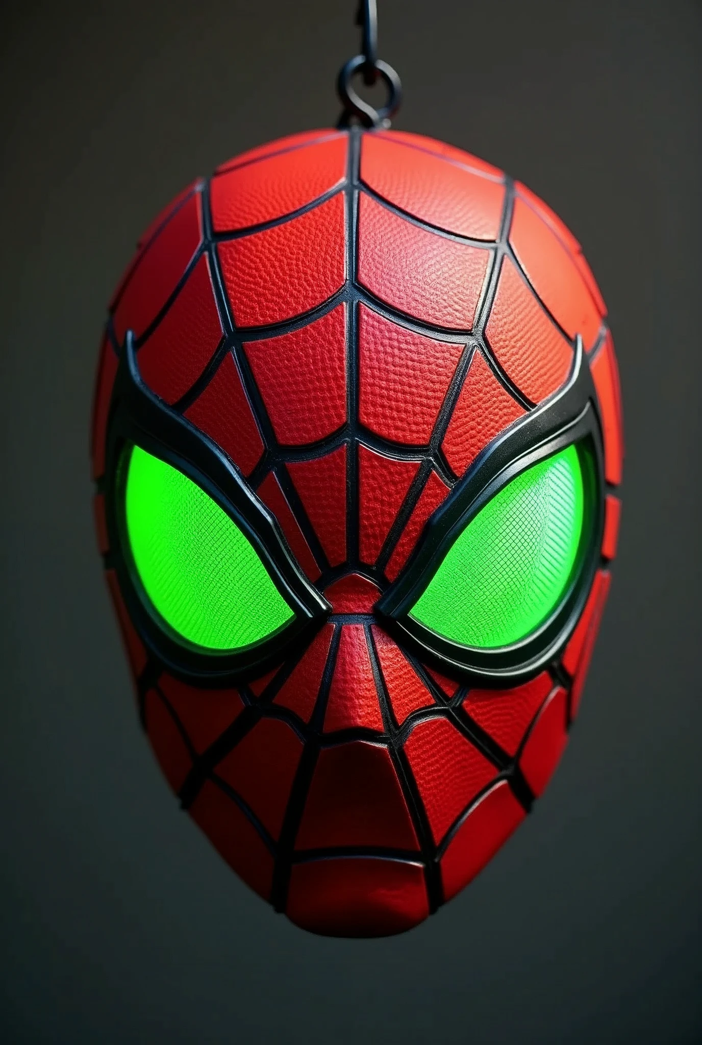 Spider-Man's mask Hanging eyes and green
