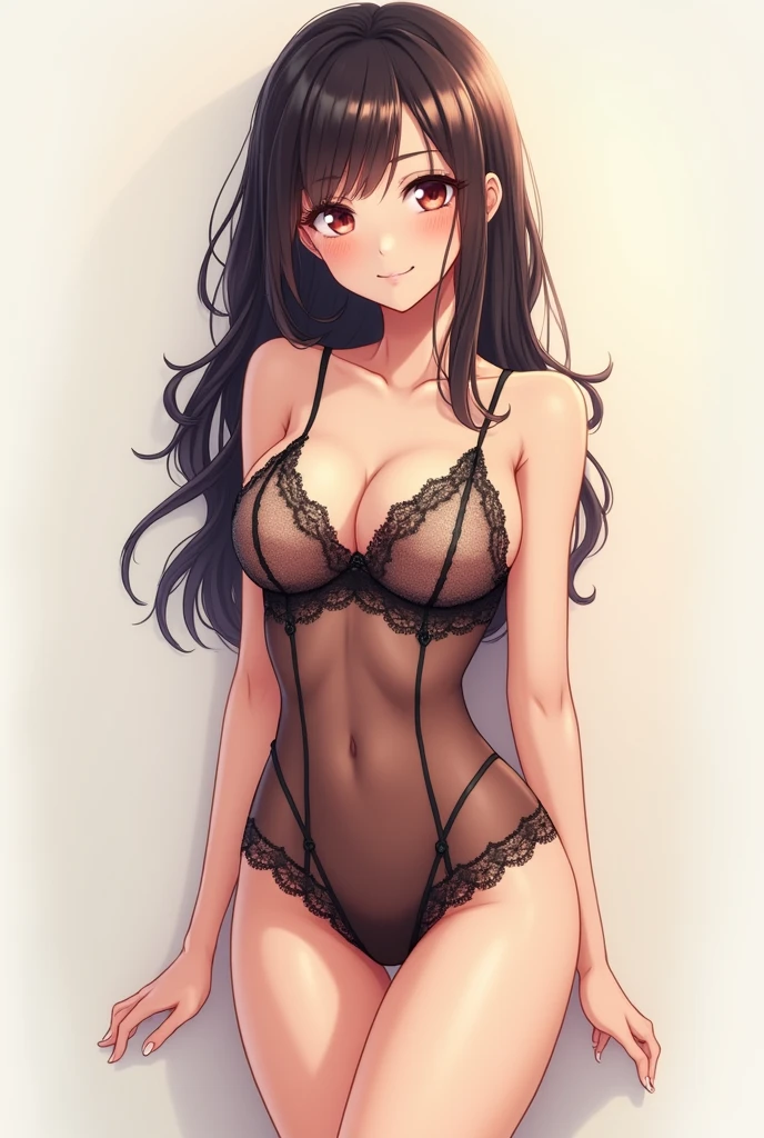 wearing a lingerie