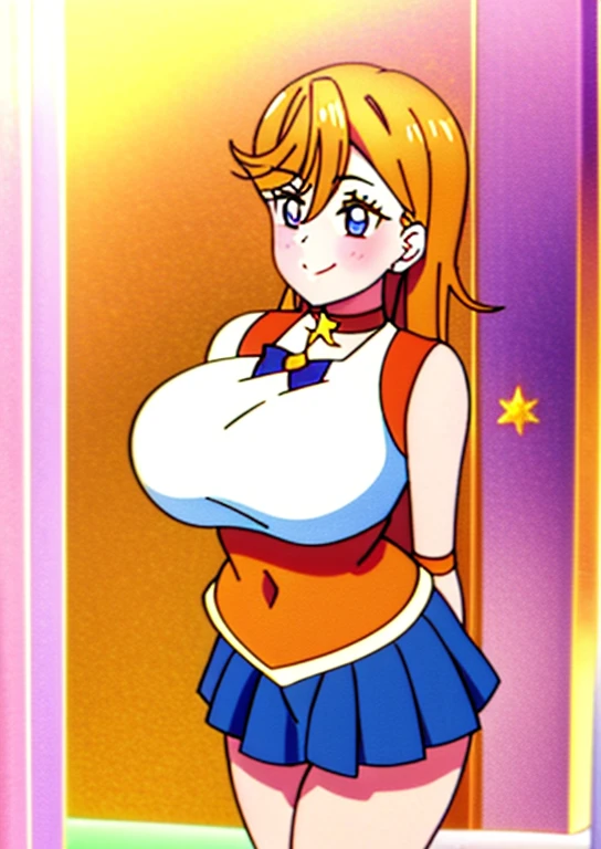aino minako、Sailor Senshi Uniform、Anime Aunt、A milf、a matural female、older、age 40s、milf、orangechoker、gold choker、elbowgloves、sailorvenus、Very long blonde woman、Orange miniskirt、Gold miniskirt、 white glove、Orange sailor collar、Gold sailor collar、独奏、Woman with very large breasts、huge tit、Red ribbons、White leotard、highleg、highleg leotard、white dress、purple bowtie、magical 、earrings、smile、heart_background、star_background、traditional_stocking、jewelry、circlet、Blue-eyed woman、looking_at_viewer、shiny、Half Up Hair、mature_female、rating:questionable、closed_mouth、pleatedskirt、wide-hips、cowboy_shot、impossible_clothes、bangs、shiny_skin、violet_background、Woman standing、eyebrows_ass visible_through_hair、shiny_hair、blush、rating:safe、bare legs、Bare shoulders、1990's\(styles\)