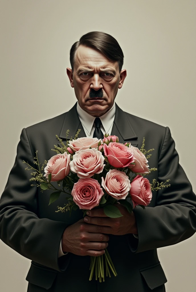 Hitler com um buquê