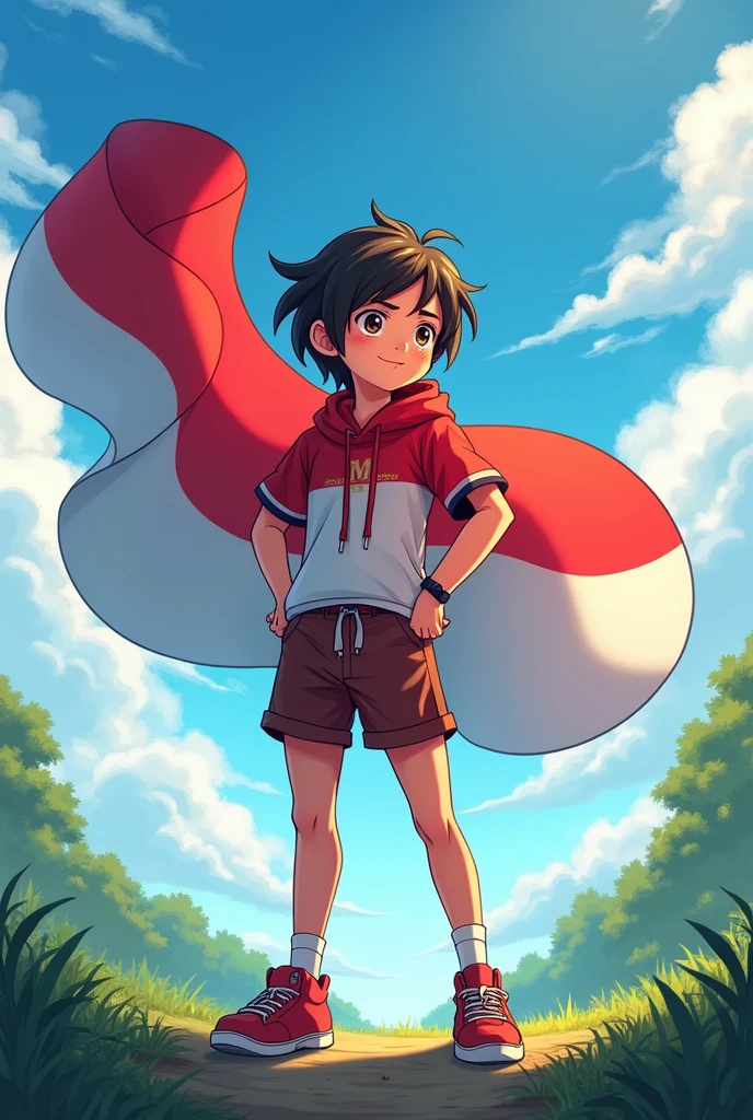 Gambar anime 17 agustus nama darom di belakang punggung