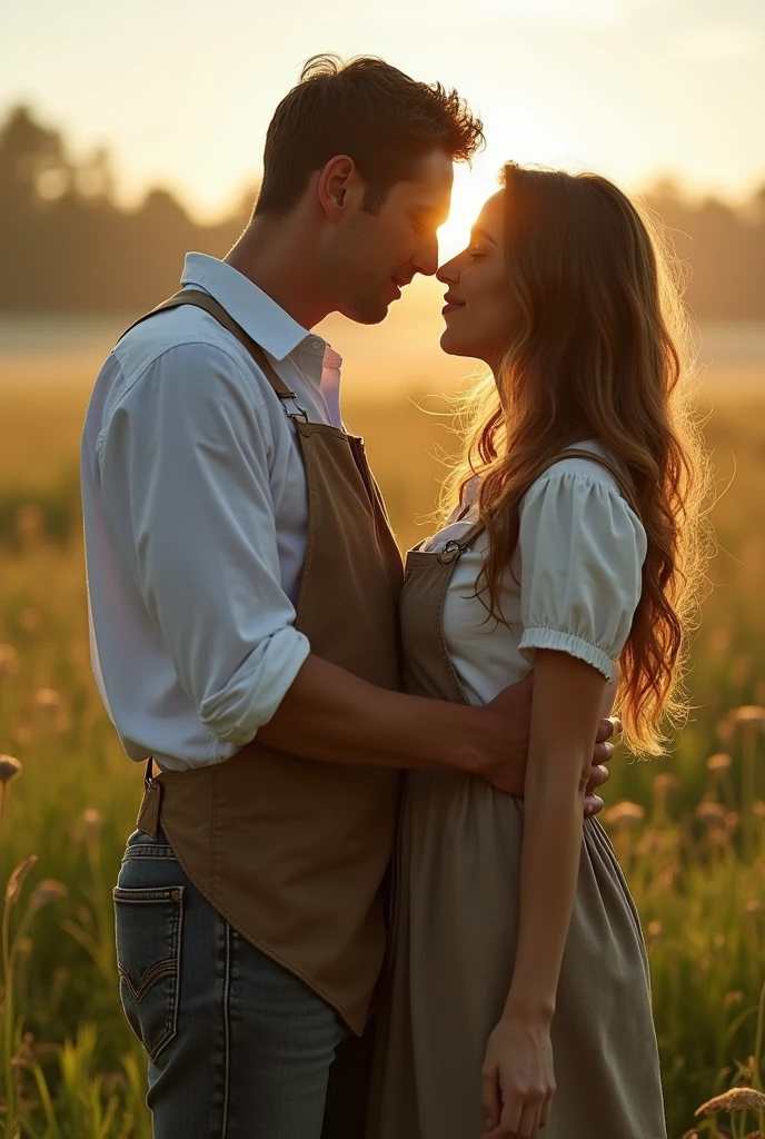 magnificent body, A luscious milkmaid has fun with her boyfriend on a farm