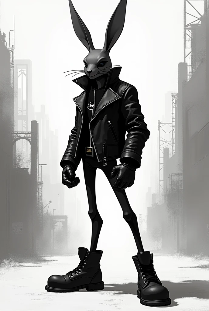 Imagine Longlegs Rabbit, biker, style sticker.
stark