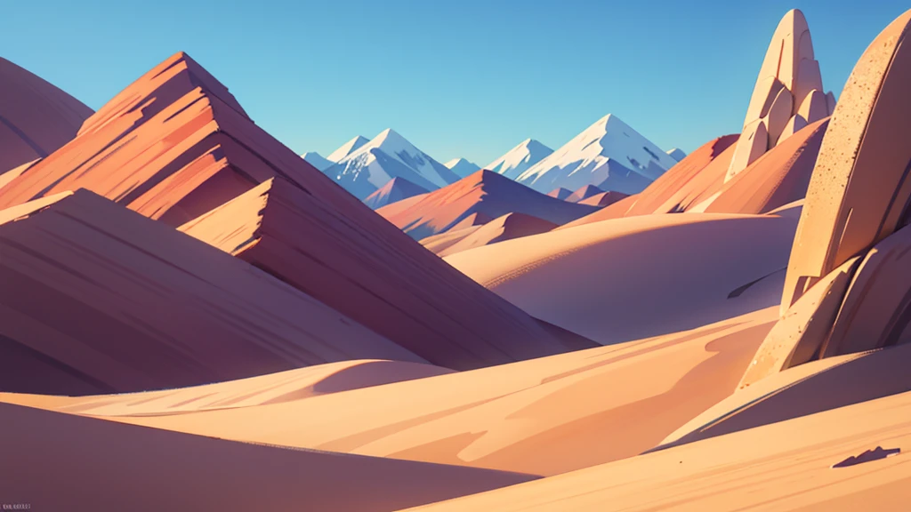 distant mountains and a desert