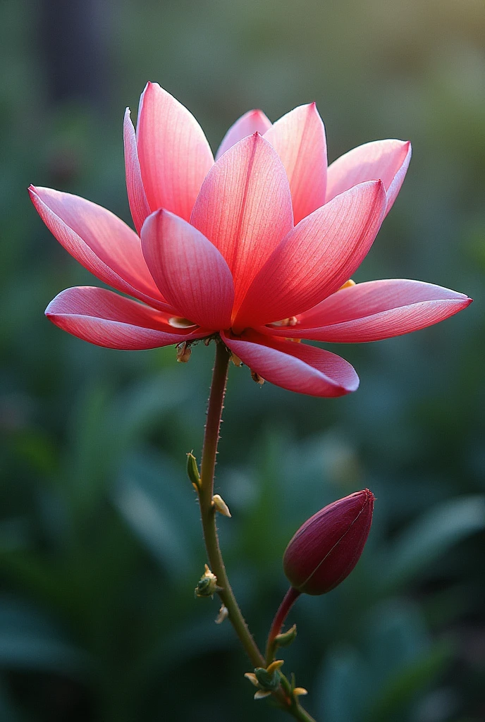 A flower that lives by blood, not by water
