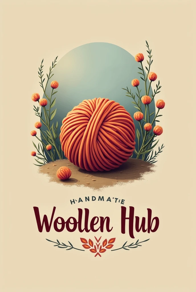 Generate a logo of woollen hub which gave the handmade woollen 
