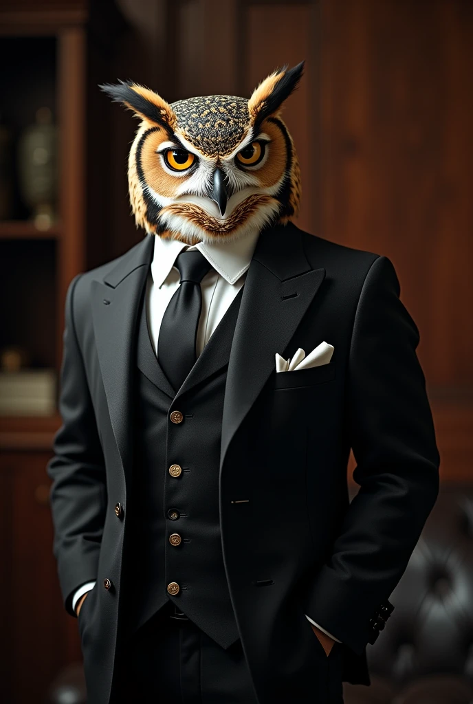 owl with suits, more cool, more attractive 
