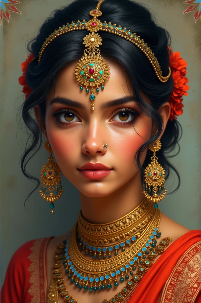 Marathi lady with jewellery 