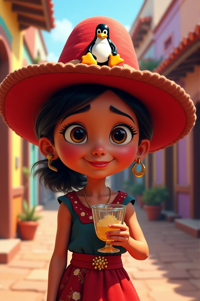 Coco with black glass and wear redhat like in linux