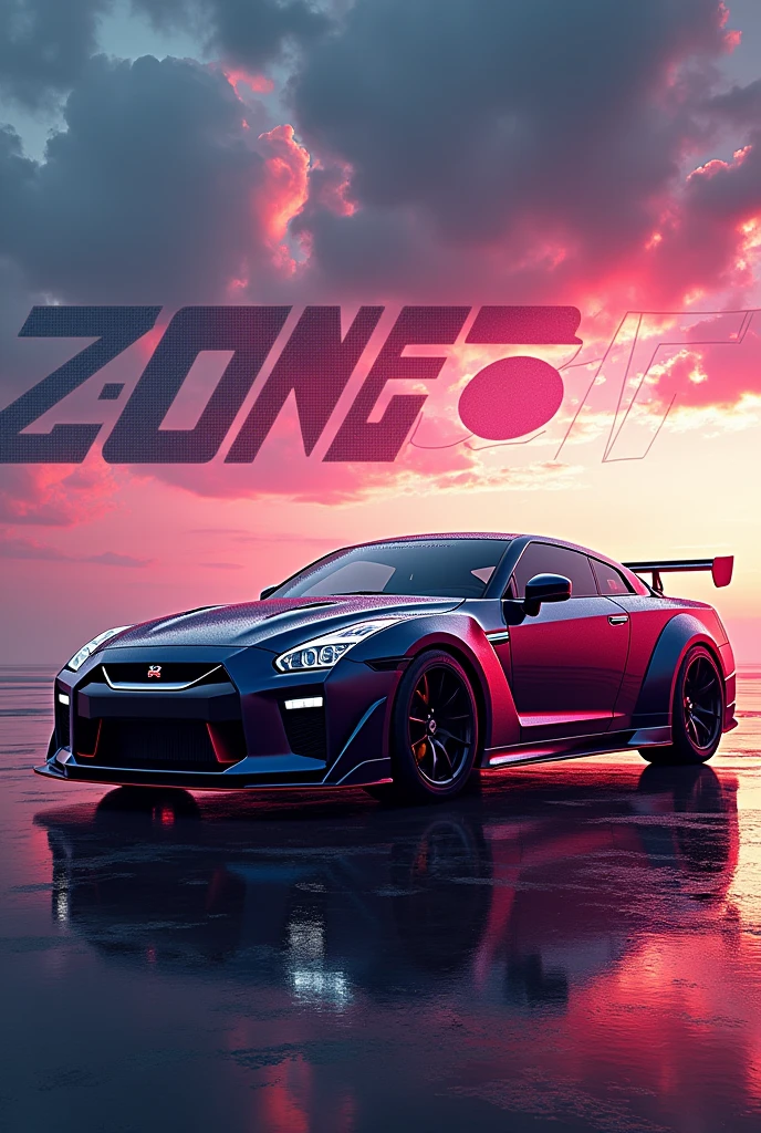 Nissan gtr r35 nismo with Car_zone0g writen sky 