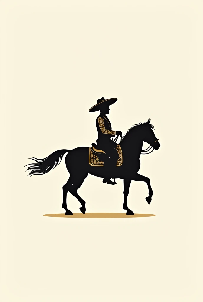 Make me a logo with the name of the Spanish golden charro that is simple and elegant