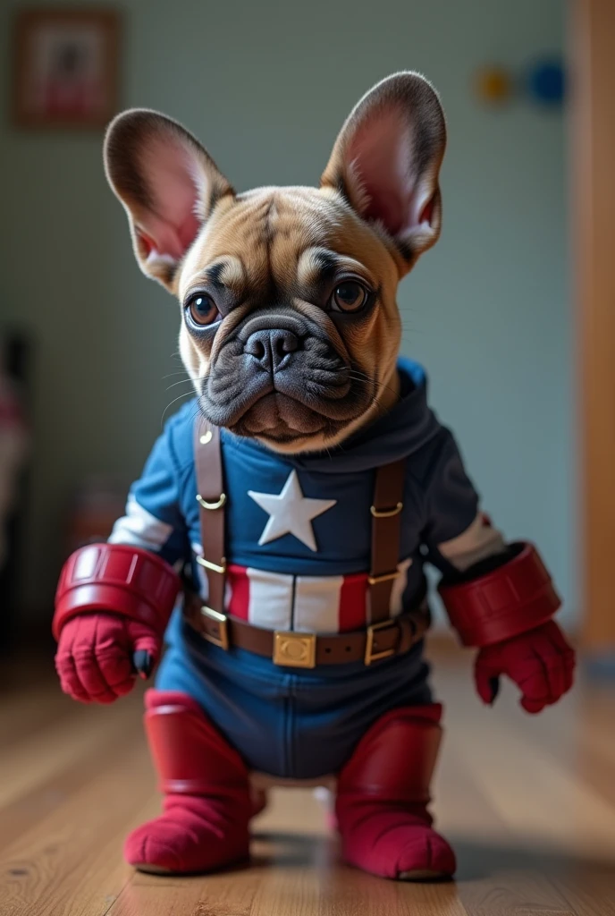 Cosplay、French bulldog in a Captain America suit