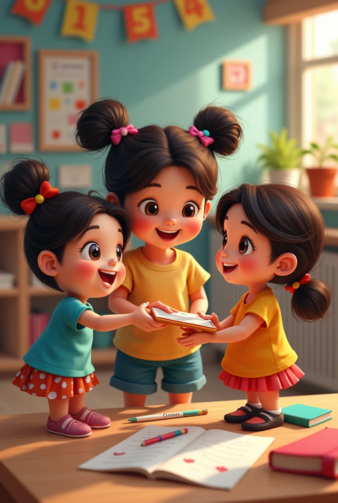 3 Chiquititas and 1 teacher