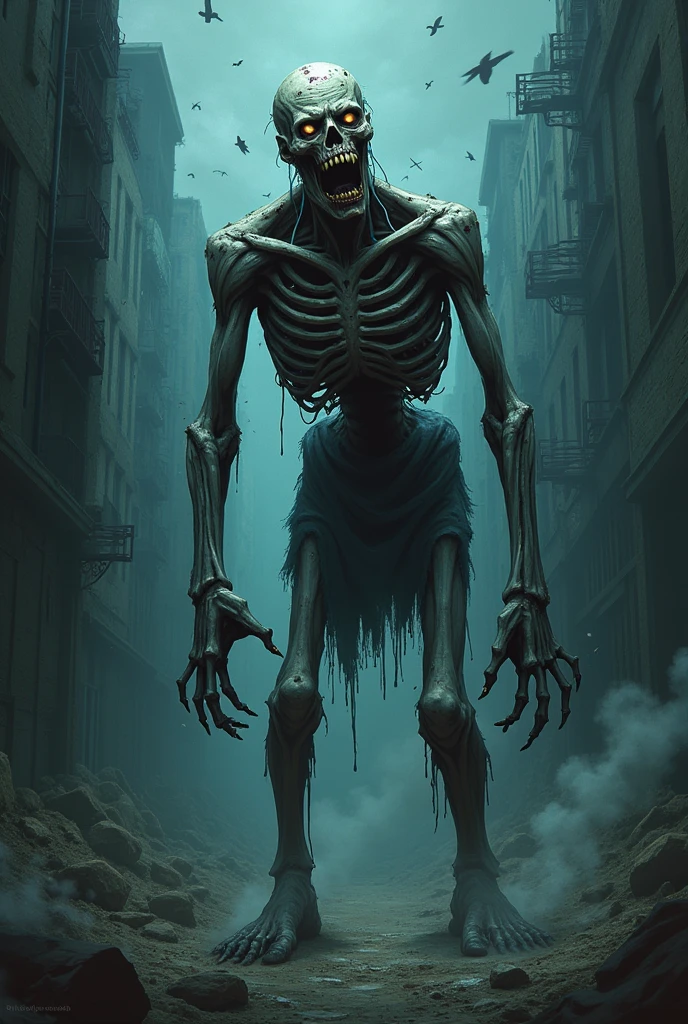 Drawing of a simple zombie
