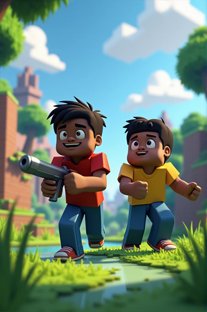 Minecraft account with two black boys