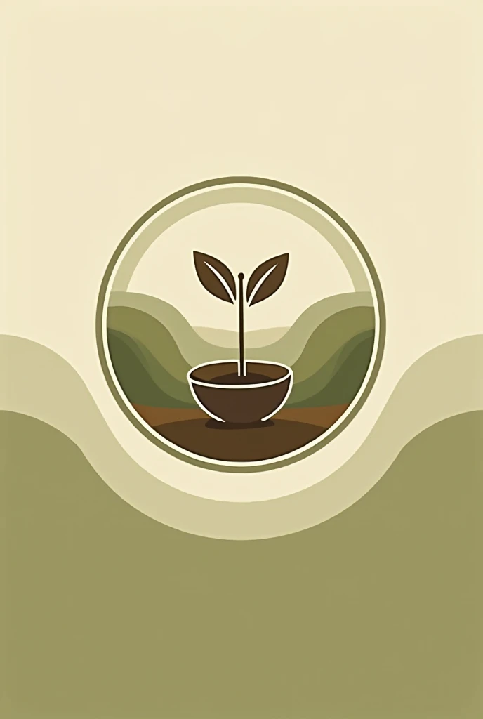 Make a logo for a coffee plantation company without writing and realistic