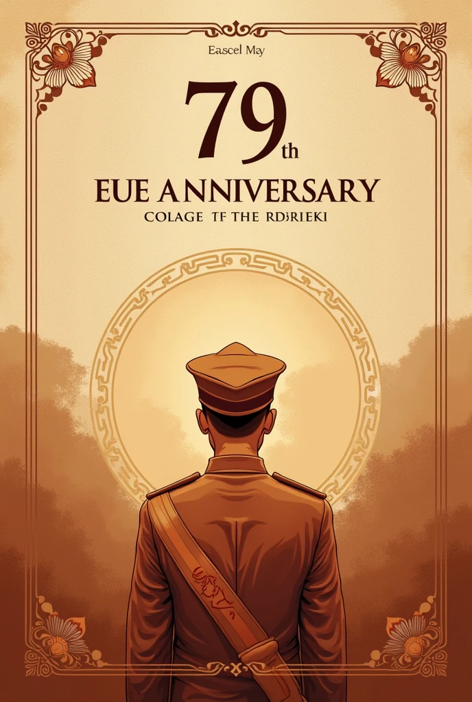 brownish color 79th republic anniversary poster image