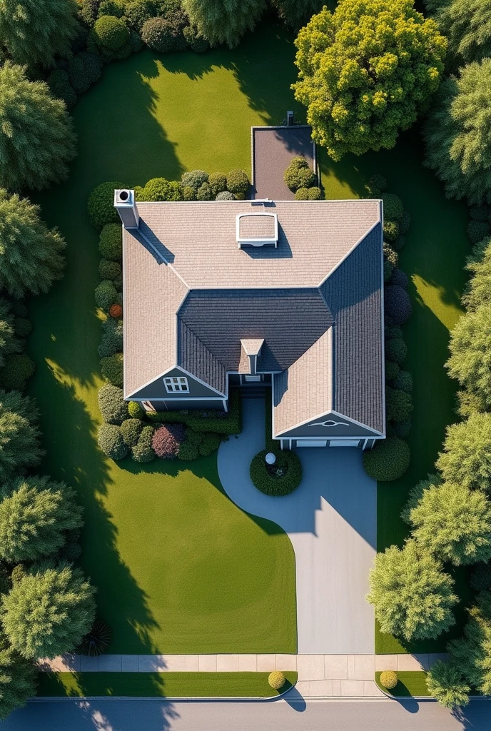 A top view of the house structure