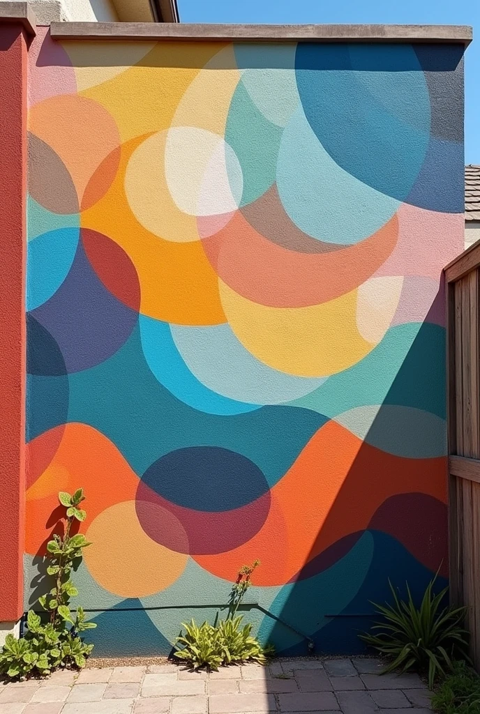 A wall outside my house measuring 40 CM by 5 meters long, I want designs to color it and that have easy shapes to do with paint or if possible with just one