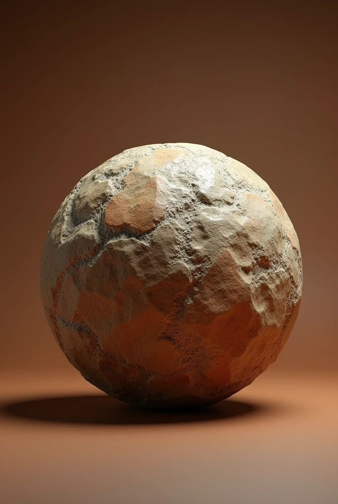 Could you help me create a fund for a project?? I would like the background to be brown, and includes an orb in the center that looks like it is gray in color, made of stone. It would be great if the orb had a rustic or natural look., as if carved in stone.