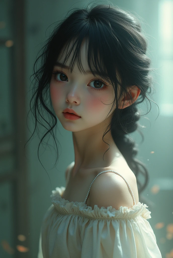 Girl with an ahe face