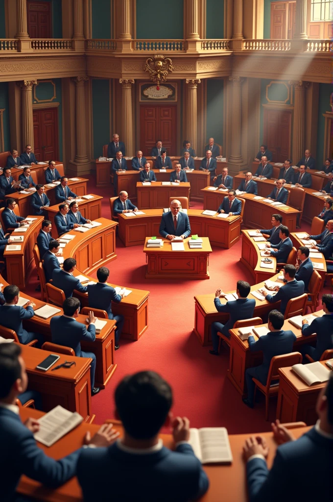 Animated image of a chamber of deputies