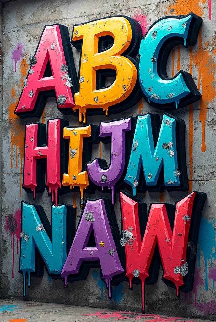 Graffiti alphabet letters