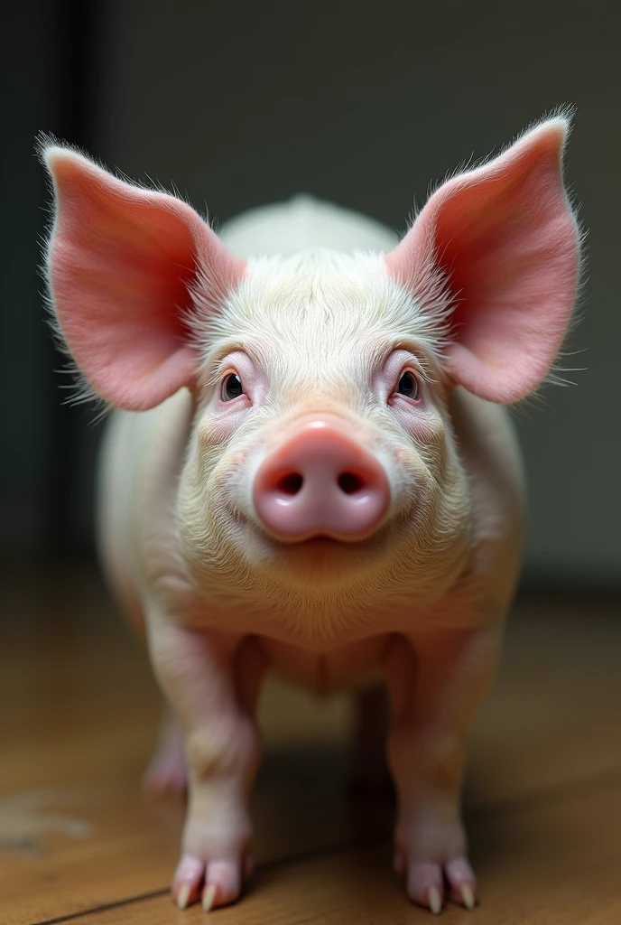 The model is a pig
stupid look in one's eyes
Small pigs