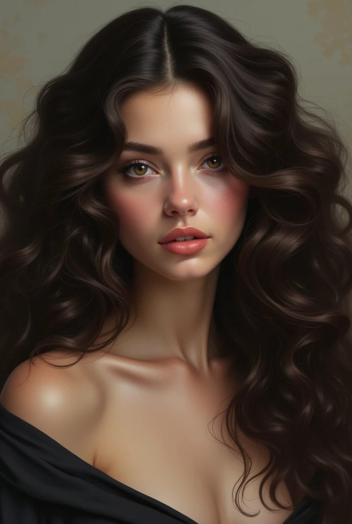 A woman with thick hair