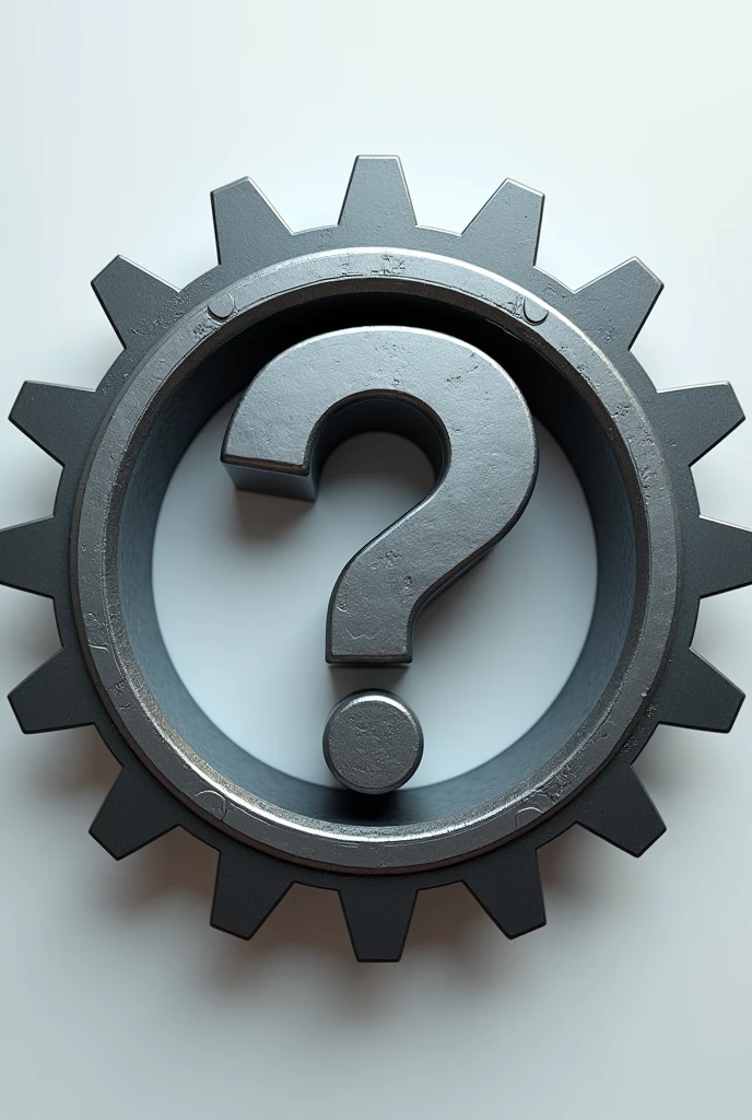 Gear with question mark in the middle
