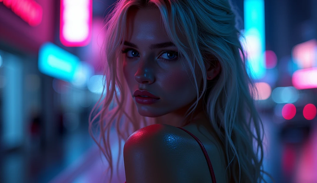 ((best quality)), ((masterpiece)), (detailed), 1girl, (black apron:1.6) Caucasian (white blonde hair:1.3), skinny cute, ponytail hairstyle, age 22:1.3, makeup:1.3, eye makeup:1.2, big lips:1.3, , pov from bellow, ( short height skinny cute:1.3), naked, seductive pose, realistic photo, ((4K)) , sweaty textured skin, (small breasts:1.4)
full body visible in a dark blue restaurant