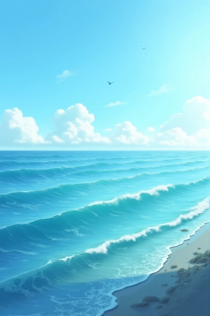Sea under background