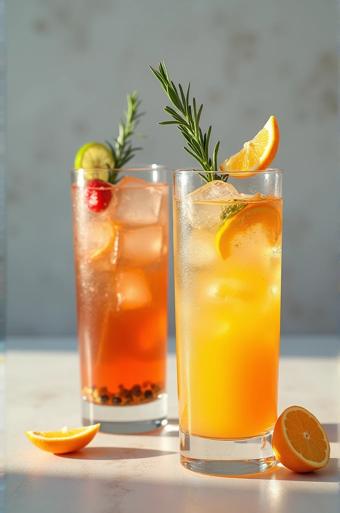 Two glasses with drinks
