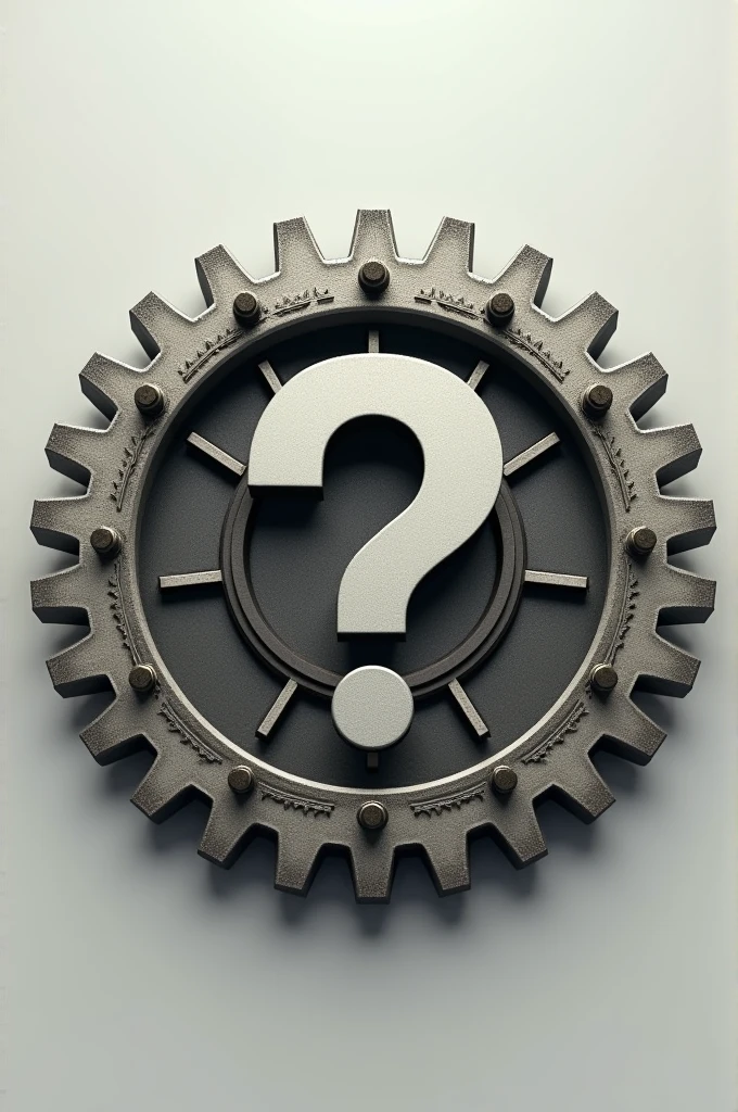 Gear with question mark in the middle